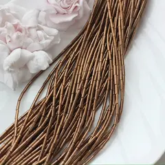 Гематин гематит, цилиндрические бусины, 8*2 мм, шоколад, 1 нить, ГМ103