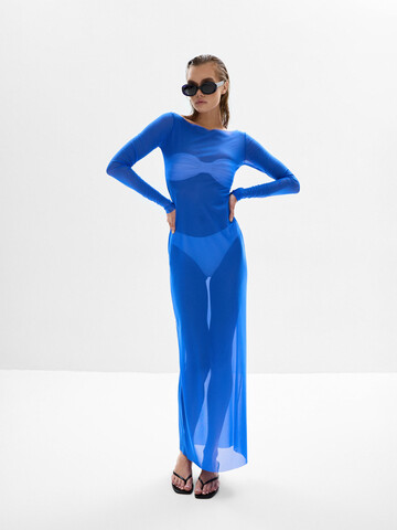 №044 Платье-сетка (синий)