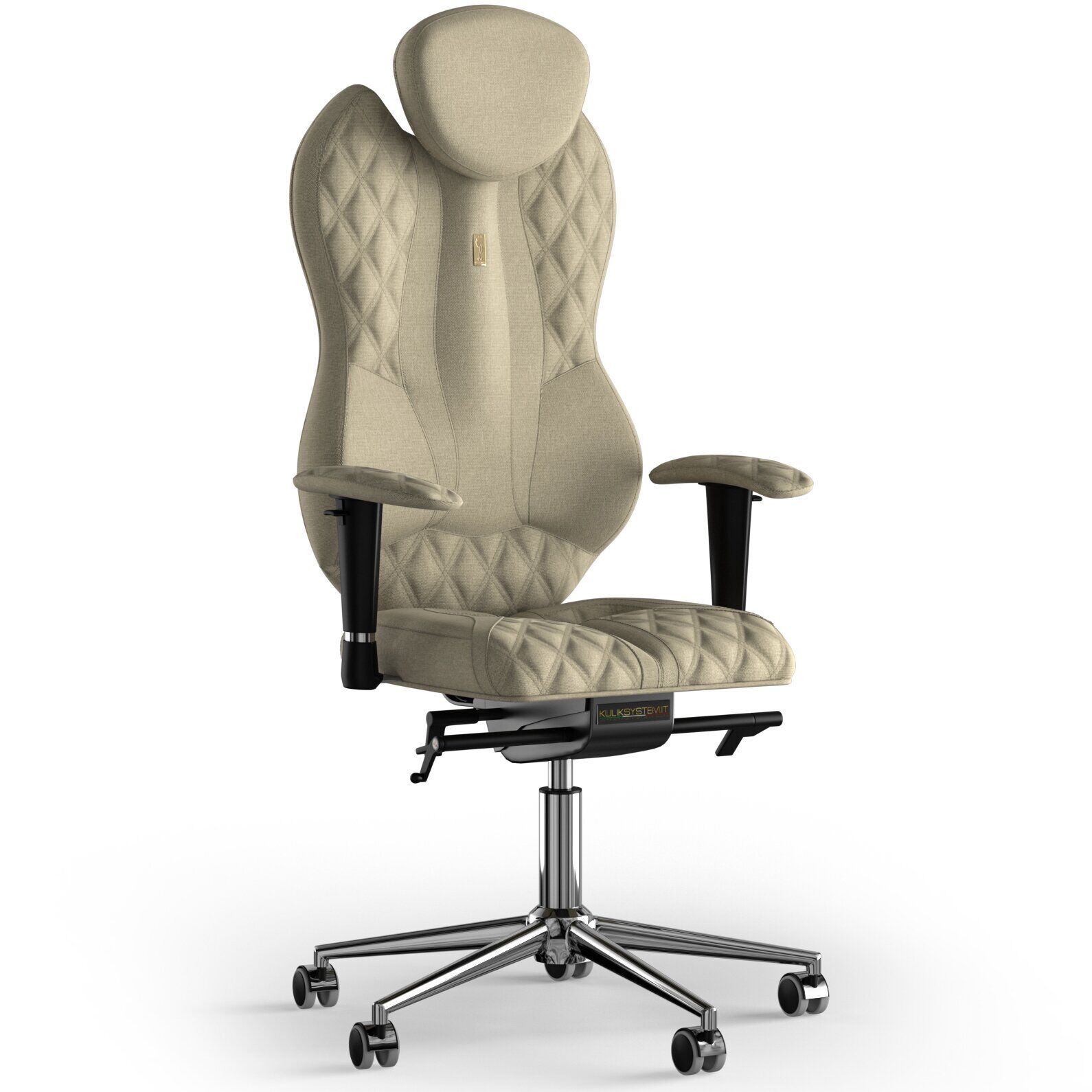 Кресло KULIK SYSTEM GRAND Ткань с подголовником с дизайнерским швом
