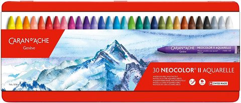 Набор акварельной пастели Caran d'Ache Neocolor® II Aquarelle, 30 цветов (7500.330)