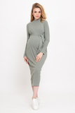 Платье для беременных и кормящих 12857 шалфей