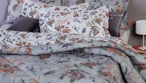 Постельное белье 2 спальное евро Mirabello Luce Sui Fiori 08N Grigio