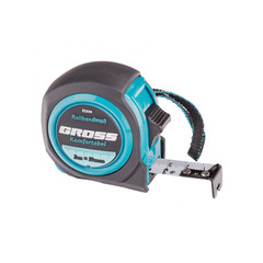 Рулетка Gross Komfortabel, с фиксатором, обрезиненная, 3 м x 19 мм