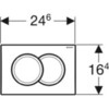 Geberit 115.107.46.1 Delta01 Смывная клавиша , для двойного смыва: Матовый хром