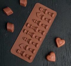 Форма для льда и шоколада 16 ячеек 20,6x8,8x1 см (2х1/3х1,8/4х2) 