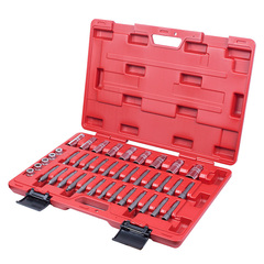 МАСТАК (100-10039C) Набор торцевых головок и насадок для обслуживания амортизаторов, кейс, 39 предметов