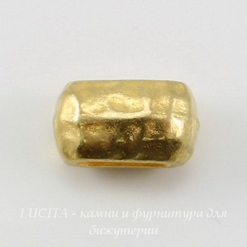 Бусина для шнура 6х2 мм TierraCast 10х6х6 мм (цвет-золото) ()