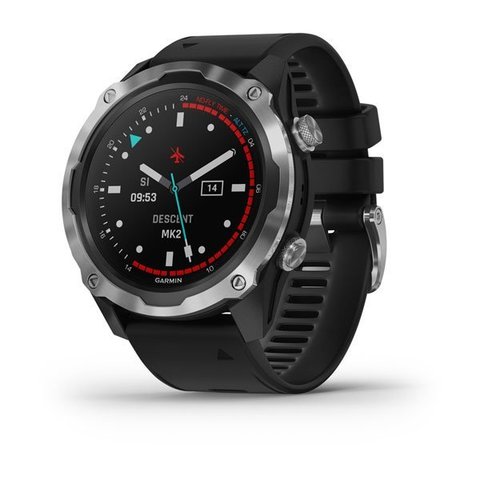 Garmin Descent Mk2 стальные с черным ремешком