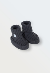 Пинетки вязаные Simple (графит)