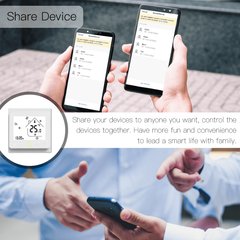 Термостат WiFi Thermostat модели BHT-002-GBLWW (для электрического отопления пола, с подсветкой, белый)