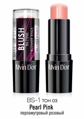 Alvin D`or BS-1 Румяна-стик blusher stick тон 03 перламутровый розовый  9гр