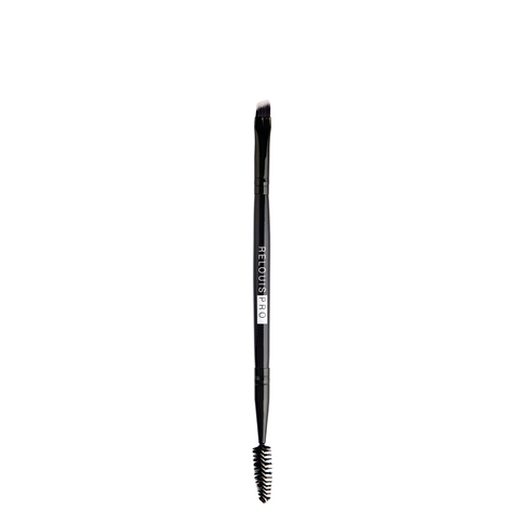 Кисть косметическая двусторонняя для бровей Relouis pro brow&eyeliner brush №6