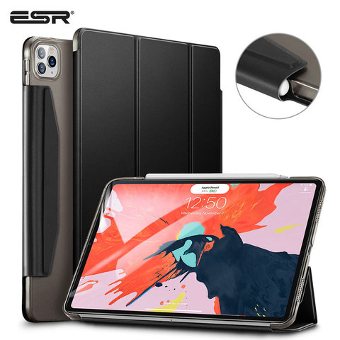 Ударопрочный магнитный чехол ESR Rebound Pencil Case для iPad Pro 11 2020 (черный)