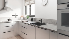 Смеситель для кухонной мойки GROHE Start c низким вытяжным изливом 2jet, матовый черный (303072431)