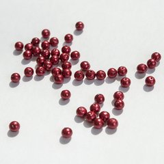 Хлопковый жемчуг, оттенок "Red", шар 6мм, сквозное отверстие