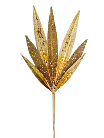 Веточка пальмы 41х107см ChristmasDeLuxe золото