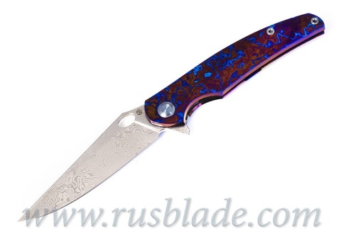 Cheburkov Full Custom Raven Damascus Timascus 