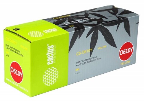 Картридж лазерный Cactus CS-O610Y 44315321 желтый (6000стр.) для Oki C610