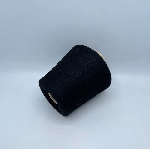 Бобинная пряжа (пр.Италия), 1500м /100гр, 80%шерсть, 20%полиамид, цвет- Черный, арт.31773