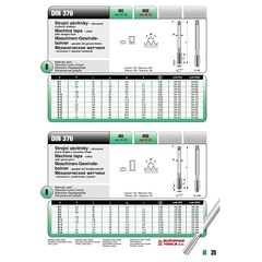 Метчик М 8,0х1,25 (Машинный) DIN376 HSSE 6h(2N) B/4-6P 90мм a=4,9 Bucovice(CzTool) 195080