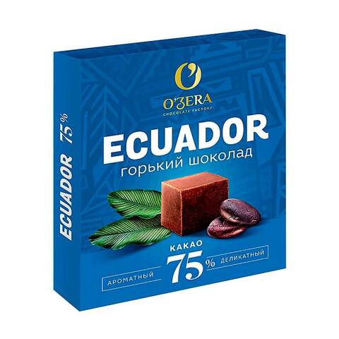 Шоколад Ecuador O'Zera, 75% какао, 90 г