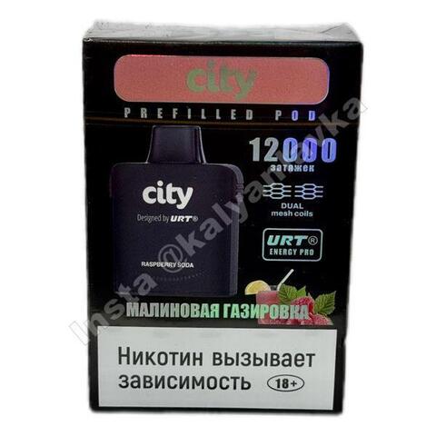 Картридж City Energy Pro URT - Малиновая Газировка 12000 затяжек
