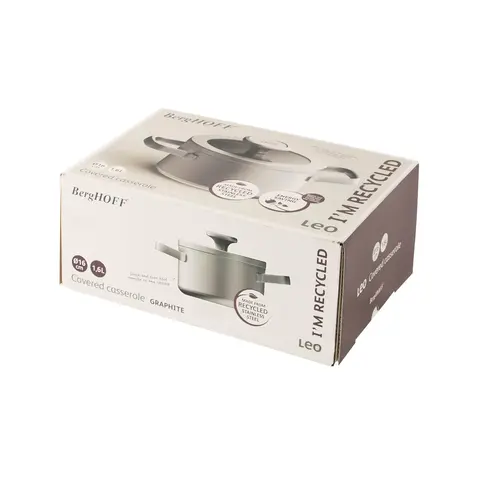 Кастрюля 16см 1,6л с крышкой серии Leo Graphite SS