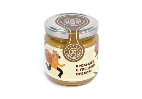 Крем-мёд с грецким орехом "Добрый мед", 220г