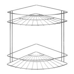 67-0-651 Полка для ванной угловая 2 яруса гальваника цинк,цвет хром (РемоКолор)