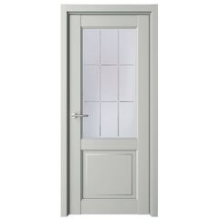 Купить Межкомнатная дверь экошпон винил Эрмитаж 4 платина стекло квадро