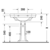 Duravit 1930 Пьедестал для раковины #043870/043880, цвет: белый 857900000
