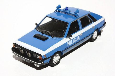 FSO Polonez 1500 Milicja Coupe Police light blue - white 1:43 DeAgostini Kultowe Auta PRL-u