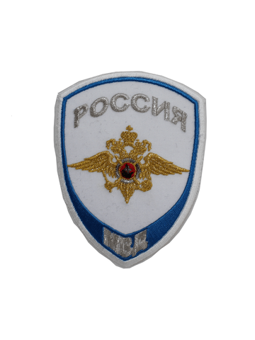 Шеврон Полиция юстиции с орлом вышитый (белый)