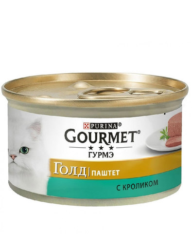 Gourmet Gold консервы для кошек кролик 85г