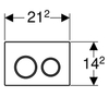 Geberit Omega20 115.085.KL.1 Клавиша смыва для унитаза