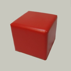 Банкетка куб BN-007, 340х340х340мм (красный)