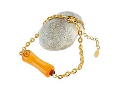 браслет из сердолика на цепочке