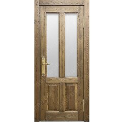 Межкомнатная дверь Авиано массив дуба с сучком зелёное масло со стеклом