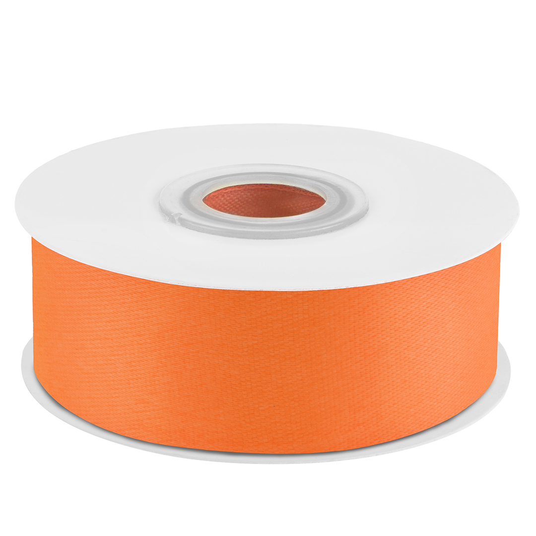 Лента Атласная (2,5см*22,85м) Оранжевый.