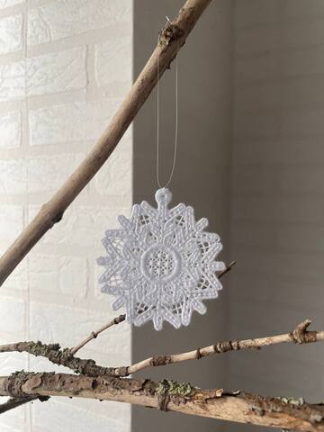 Снежинка-подвеска. Кружево NYK-2502S-Midi