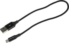 Кабель TTEC AlumiCable USB-A to Micro USB Charge/Data Mini Cable, 30см, черный