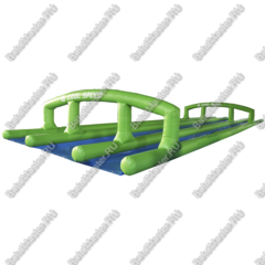 Водная горка без надувного дна, на подкачке ТУРБО «Капля большая», 137*7,28*2,4 метров