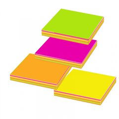 
          Блок для записей с клеевым краем, Alingar, 76 мм * 76 мм, 5 цветов, 100 л., "Неоновое ассорти", европодвес