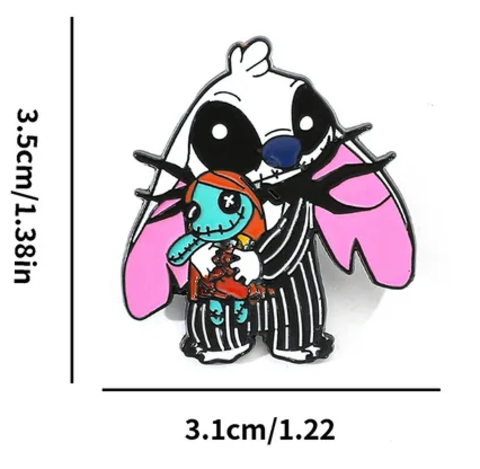 Лило и Стич значок металлический