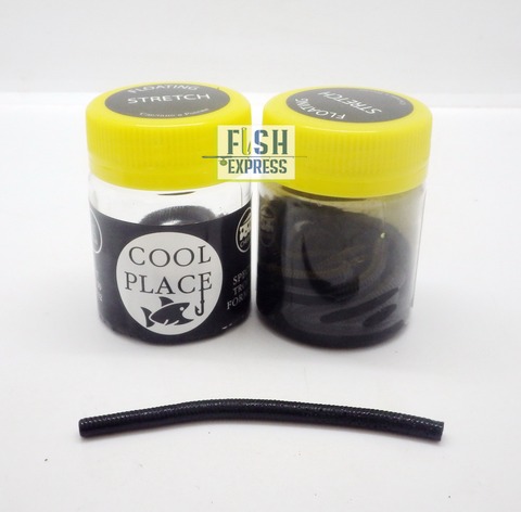 Форелевая приманка COOL PLACE Доширак  FLOATING STRETCH (плавающая/диаметр 0,4 мм/ длина 85мм) цвет ЧЕРНЫЙ 12шт/банке.