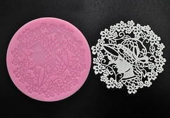 Силиконовый коврик для декора Девушка в шляпке