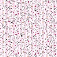 Бумага упаковочная Миленд, 70*100 см "Зайки Каваий" (10 листов в рулоне)