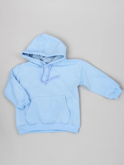 027_ОС25 Толстовка (пуловер) для девочки, голубой