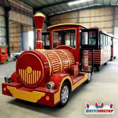 Детский безрельсовый поезд «Звёздный рейс» 2 вагона, 21 место, семейный