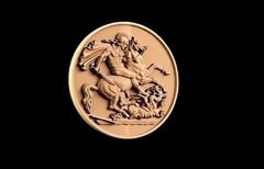 Силиконовый молд № 2286 медальон Георгий Победоносец